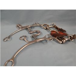 2 stainless steel swivel curb bits