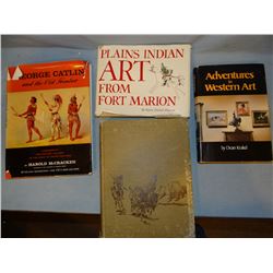 4 books: Plains Indian Art, K. D. Peterson, dj, 1971; George Catlin, H. McCracken, dj, 1959; Book of
