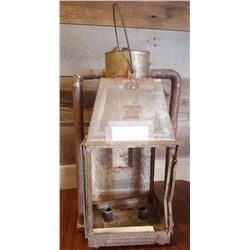 Stagecoach lantern from stageline, Helena to Virginia City, M. T.