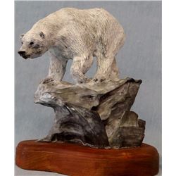 Ron Carlson, bronze sculpture, Nahnook,(polar bear) #23/28, 1981, 7"h