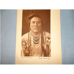 Heroes of The Plains, Buel, 1889, spine loose, rare; and Wannamaker photo print of Curley, Custer's 