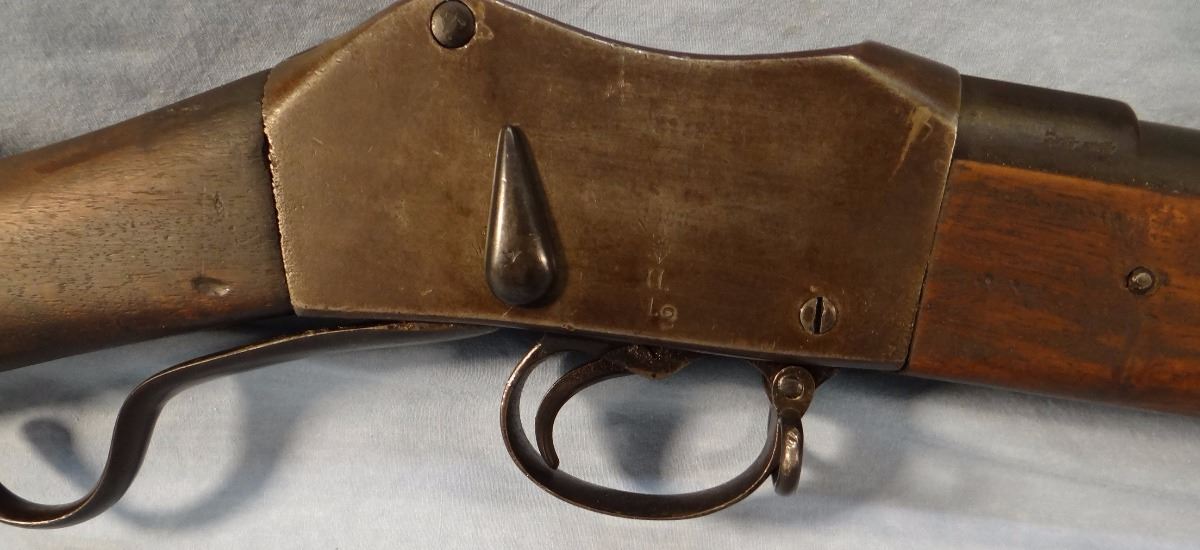 British Martini Henry MK II singleshot rifle, .577450. Bbl. has proofs on both sides, possibly an