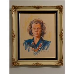 Jessica Zemsky, oil, portrait of a lady, 20" x 16", framed, 1987
