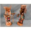Image 1 : 2 Kachina dolls:  "Grey Owl" signed B. Begay, 10-1/2"h (Navajo); AND "Owl" 12"h (Navajo)