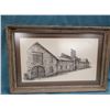 Image 1 : Rammell, Sharon, framed signed print of J.C. Adams Stone Barn, west of Great Falls,  #37/50, 11" x 1