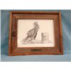 Image 1 : Washington County Rodeo, barrel racer, framed pencil drawing 10"x13"