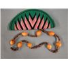 Image 1 : 2 items:  Blackfeet beaded 1/2-round zipper purse AND natural sarvis berry/gall pod child's necklace