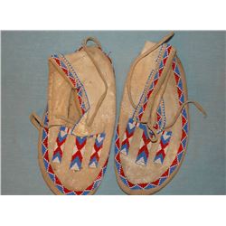 Plains Indian beaded moccasins, nice condition