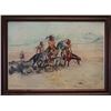 Image 1 : CM Russell framed print, In Enemy Country,  9.5" x 13"