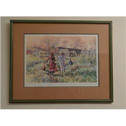 Jessica Zemsky, signed print, Come See the New Colt, #200/950, 1979, 12" x 18", framed