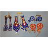 Image 1 : 4 pair beaded braid ties, contemporary