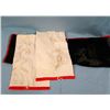 Image 1 : 2 items:  saddle parade drape, black velour trimmed in red, 4-1/2 ft. x 30"; AND boys white cotton l