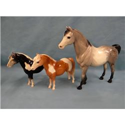 3 Breyer horses, asst'd. sizes