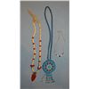 Image 1 : 3 Blackfeet beaded pieces, hairpipe necklace, medallion necklace, pony bead girl's necklace