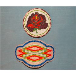 Beaded rose 4" rosette and 6" barrette/hair clip