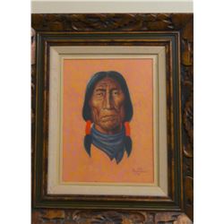 John Segesman, acrylic, Eagle Ribs, 13" x 10", framed