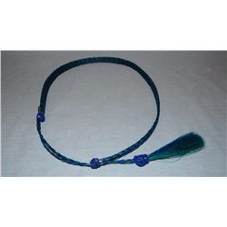 Braided horsehair hatband, made in Mike Durfee State Prison, Springfield, South Dakota