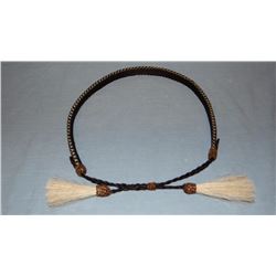 Hitched horsehair hatband, made in Mike Durfee State Prison, Springfield, South Dakota
