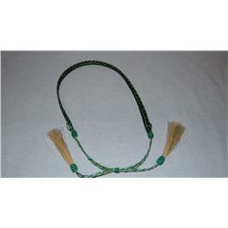 Braided horsehair hatband, made in Mike Durfee State Prison, Springfield, South Dakota