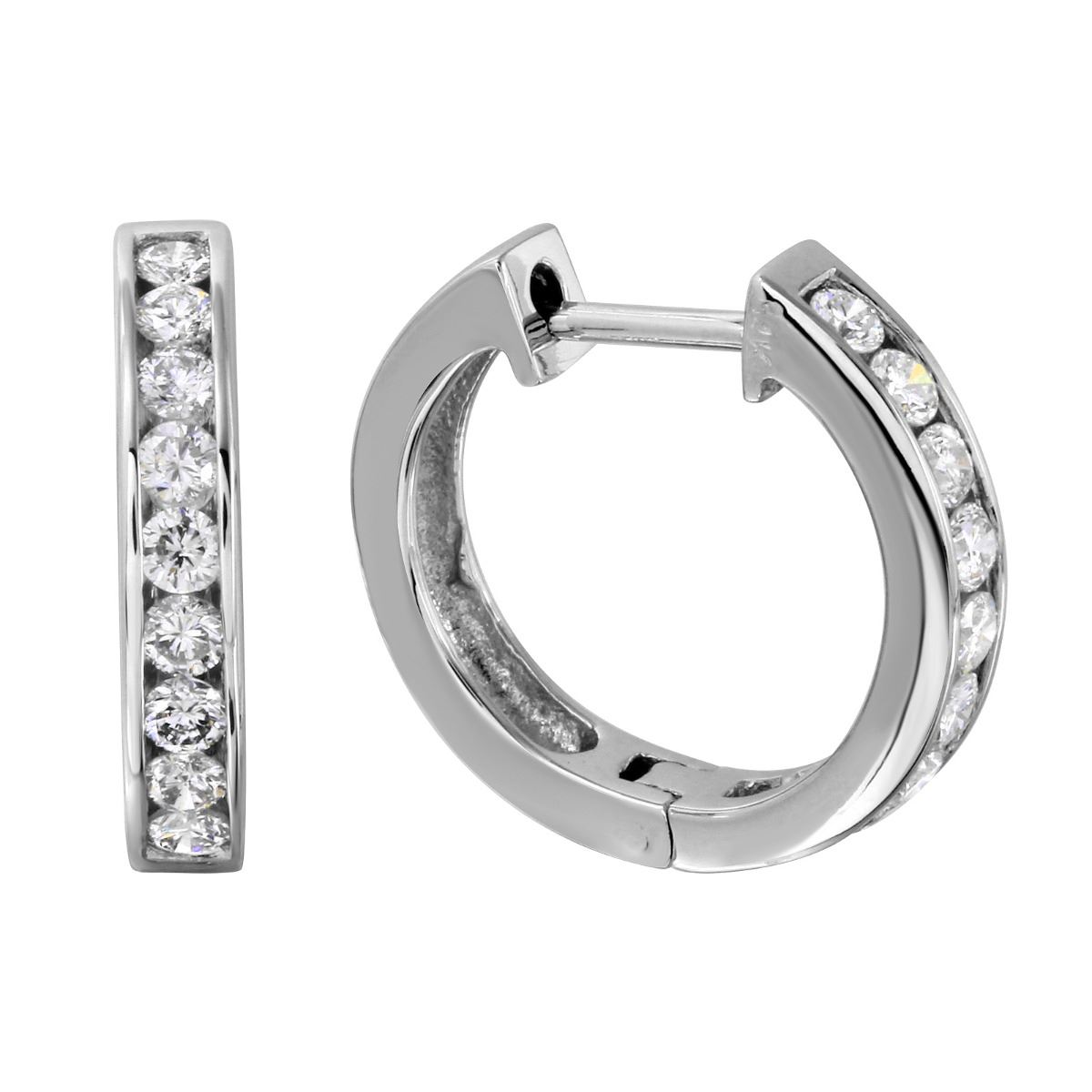 14KT White Gold Diamond Earrings 2311