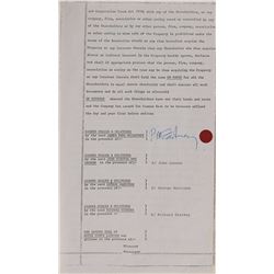 Beatles Signed ‘Savile Row’ Document