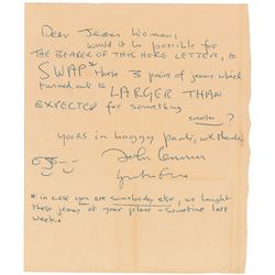 John Lennon Autograph Letter Signed