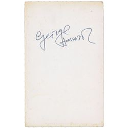 George Harrison Signed Publicity Card