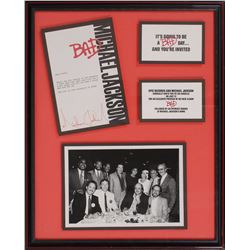 Michael Jackson Signed Album Release Invite