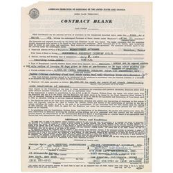 Julian ‘Cannonball’ Adderley Signed Document