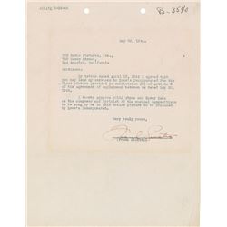 Frank Sinatra Typed Letter Signed