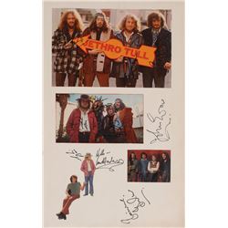 Jethro Tull Signed Scrapbook Page Display