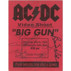 AC/DC Signed Admission Ticket