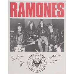 Ramones 1990 Signed Poster