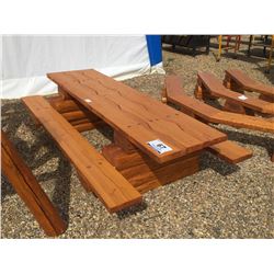 LOG PICNIC TABLE