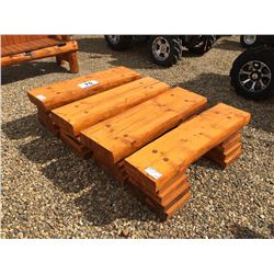 (4) 4 FT. WOOD BENCHES