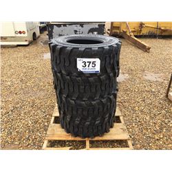 (4) TRACTION 12-16.5 12PLY SKID STEER TIRES