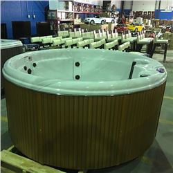 CAL SPA HOT TUB - 5 FOOT,  ROUND, STERLING SILVER/SMOKE, 1 PUMP, OZONE, THERMA LAY