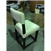 Image 2 : OFF WHITE LEATHER UPHOLSTERED SIDE CHAIR ( MINOR CONDITION  ISSUES MAYBE PRESENT PLEASE VIEW)