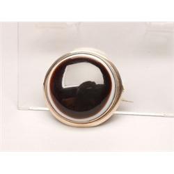 Antique Scottish Gold & Agate Brooch