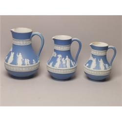 Three Wedgewood Pitchers