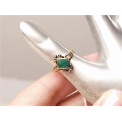 Antique Gold Emerald & Dia Ring