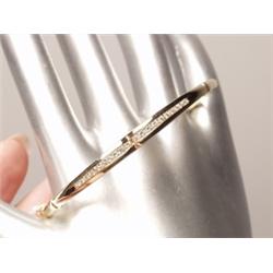 14K Gold & Diamond Bangle Bracelet