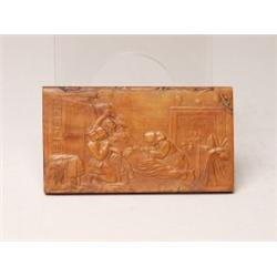 17th C. Carved Fruitwood Panel