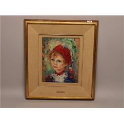 Anna De Banguy Oil on Panel