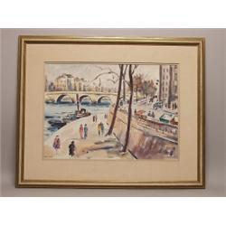 Henri Baille French Watercolor