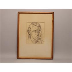 Mary Gordon Signed Pencil Sketch