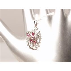 Fine Ruby & Diamond Pendant