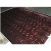Image 2 : Burgundy Persian tekka Silk on Silk Rug