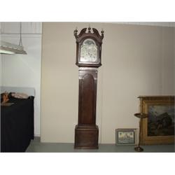 Georgian Oak Cased Grandfather Clock