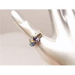 Tanzanite, Diamond & Opal Ring